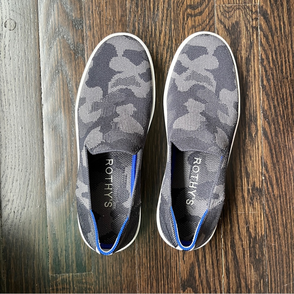 Rothy’s Original Slip On Sneaker - Gray Camo - Size 8.5